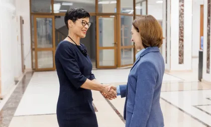 Marta Kos și Maia Sandu Marta Kos și Maia Sandu