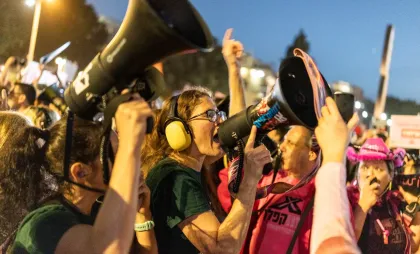 Protest anti-război, în Tel Aviv, Israel