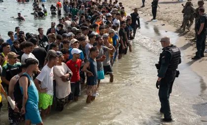 Migranți, lângă granița dintre Maroc și enclava spaniolă Ceuta