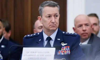 Generalul Dan Caine, șeful Statului Major al forțelor armate americane Generalul Dan Caine, șeful Statului Major al forțelor armate americane