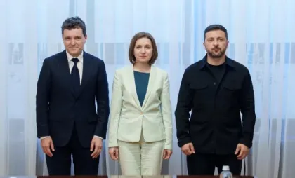 Nicușor Dan, Volodimir Zelenski și Maia Sandu