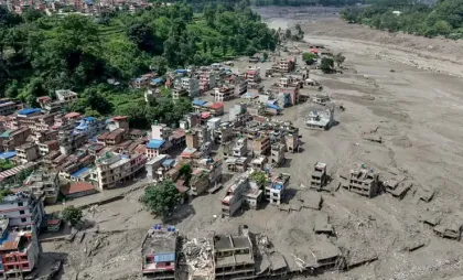 Viitură devastatoare în Nepal Viitură devastatoare în Nepal