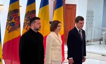 Nicușor Dan, Maia Sandu și Volodimir Zelenski Nicușor Dan, Maia Sandu și Volodimir Zelenski