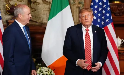 Premierul irlandez Micheal Martin și președintele american Donald Trump la Dublin Premierul irlandez Micheal Martin și președintele american Donald Trump la Dublin