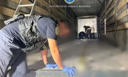 Țigarete ascunse în podeaua a două semiremorci Țigarete ascunse în podeaua a două semiremorci