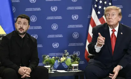 Volodimir Zelenski și Donald Trump Volodimir Zelenski și Donald Trump