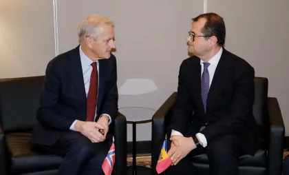 Vasile Tofan, întrevedere cu premierul Norvegiei la New York Vasile Tofan, întrevedere cu premierul Norvegiei la New York