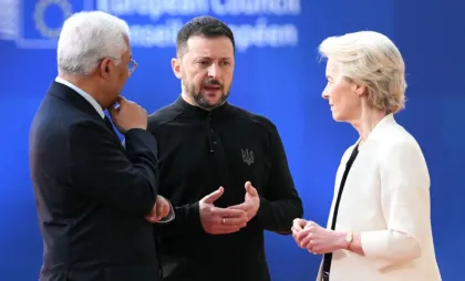Zelenski și oficiali UE Zelenski și oficiali UE