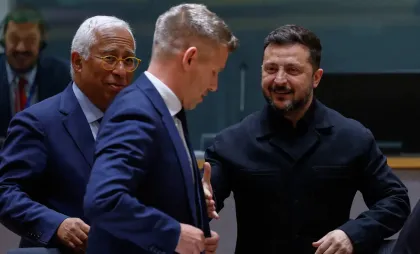 Peter Magyar și Volodimir Zelenski Peter Magyar și Volodimir Zelenski