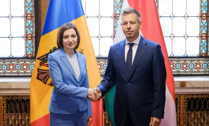 Maia Sandu și Peter Magyar Maia Sandu și Peter Magyar