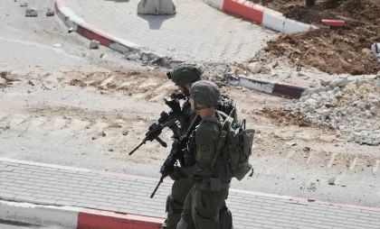 Patrulă israeliană în Hebron