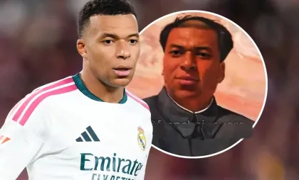 Mbappe în rolul lui Mao Zedong Mbappe în rolul lui Mao Zedong