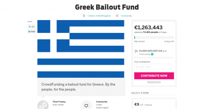 Europenii strang mana de la mana bani pentru a salva Grecia din criza. S-au adunat deja peste 1 MILION de Euro. Cui i-a venit ideea