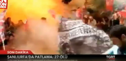 27 de morti si 100 de raniti, intr-o explozie in Turcia. Autoritatile cred ca este un ATAC TERORIST al Statului Islamic. Camerele au SURPRINS momentul producerii exploziei - VIDEO 27 de morti si 100 de raniti, intr-o explozie in Turcia. Autoritatile cred ca este un ATAC TERORIST al Statului Islamic. Camerele au SURPRINS momentul producerii exploziei - VIDEO