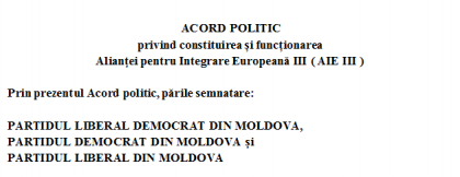 EXCLUSIV! Vezi continutul Acordului politic AIE3: Una dintre prioritatile majore, elucidarea cazului BEM - FOTO. TEXT