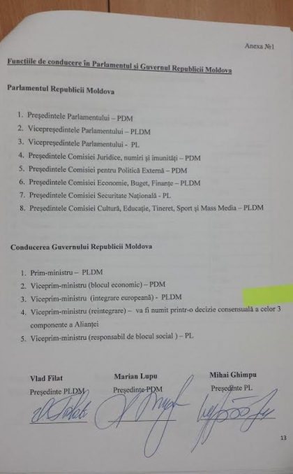 OFICIAL: Vezi cum s-au impartit functiile prin acordul AIE III - FOTO. TEXT OFICIAL: Vezi cum s-au impartit functiile prin acordul AIE III - FOTO. TEXT