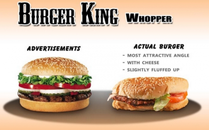 Diferentele dintre reclama si realitate in industria fast-food Diferentele dintre reclama si realitate in industria fast-food