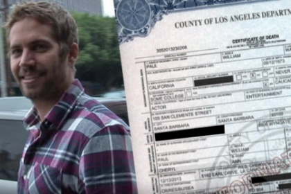 Paul Walker a avut o moarte cumplita. Ce scrie in certificatul de deces eliberat de legisti Paul Walker a avut o moarte cumplita. Ce scrie in certificatul de deces eliberat de legisti