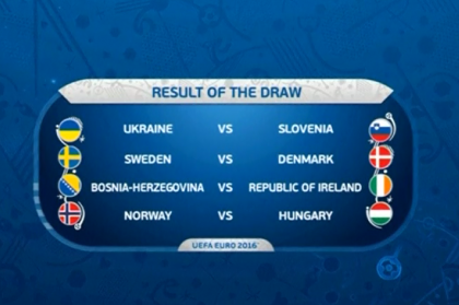 Ucraina-Slovenia si Suedia-Danemarca sunt cele mai tari dueluri din barajul catre EURO 2016. Afla rezultatele tragerilor la sorti Ucraina-Slovenia si Suedia-Danemarca sunt cele mai tari dueluri din barajul catre EURO 2016. Afla rezultatele tragerilor la sorti