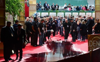 Globurile de Aur, cu emotii pentru organizatori. O teava sparta a inundat covorul rosu