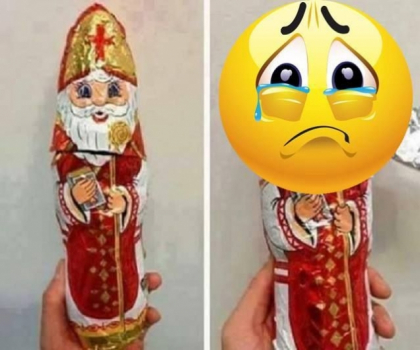 A cumparat un Mos Craciun din ciocolata! Cand l-a desfacut a ramas fara cuvinte - FOTO