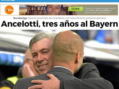Marele soc al finalului de an, oficializat saptamana viitoare: "Ancelotti, antrenorul lui Bayern pentru 3 ani" Marele soc al finalului de an, oficializat saptamana viitoare: "Ancelotti, antrenorul lui Bayern pentru 3 ani"