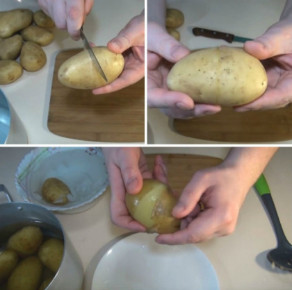 Cea mai simpla metoda de a curata cartofii! In doar cateva secunde poti indeparta coaja complet - VIDEO