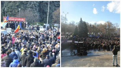 Protestul DA din PMAN VS mitingul din scuarul TNOB - GALERIE FOTO