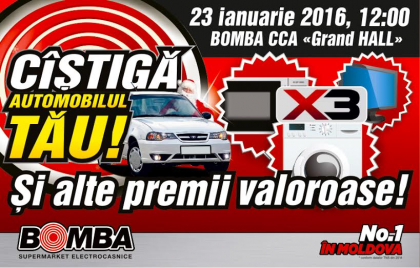 (P) Bomba: Maine! Extragere grandioasa a automobilului si a super premiilor! - FOTO (P) Bomba: Maine! Extragere grandioasa a automobilului si a super premiilor! - FOTO