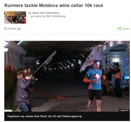 "Wine Run"-ul din subteranele de la Cricova, subiect de presa pentru BBC - FOTO "Wine Run"-ul din subteranele de la Cricova, subiect de presa pentru BBC - FOTO