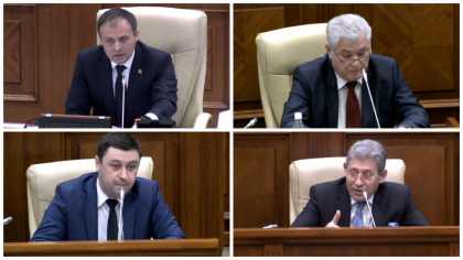 Anuntul despre crearea majoritatii parlamentare a starnit un sir de replici in Parlament: "Dl Voronin a observat atent evenimentele" "Diacov s-a purtat cu svolocizm" "Simpatia nostra este parca normala"