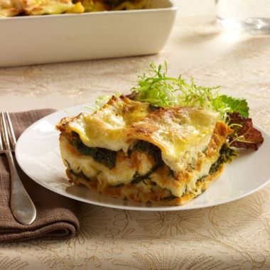 Lasagna cu dovleac si spanac Lasagna cu dovleac si spanac