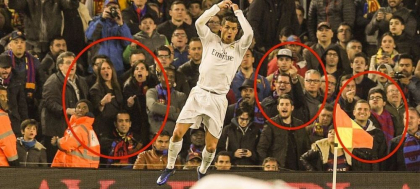 Gesturile facute in spatele lui Ronaldo dupa golul care a decis El Clasico! Ce au facut fanii Barcelonei