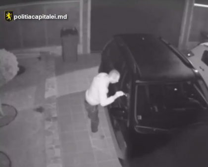 Hotul care spart masina sefului Serviciului de Presa al Primariei, cautat de politie - VIDEO