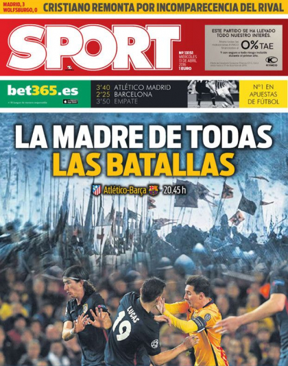 Ronaldo, ridicat la rang de Zeu dupa magia de aseara! Spaniolii sunt gata de un nou razboi: "Vine mama tuturor bataliilor!" Primele pagini ale ziarelor spaniole Ronaldo, ridicat la rang de Zeu dupa magia de aseara! Spaniolii sunt gata de un nou razboi: "Vine mama tuturor bataliilor!" Primele pagini ale ziarelor spaniole
