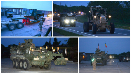 Ultima coloana de militari americani a ajuns noaptea trecuta la unitatea militara din Negresti. Imagini de la Batalion - GALERIE FOTO Ultima coloana de militari americani a ajuns noaptea trecuta la unitatea militara din Negresti. Imagini de la Batalion - GALERIE FOTO