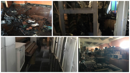 Tablou dezolant. Cum arata magazinul cu materiale de constructie care a fost mistuit de flacari noaptea trecuta - GALERIE FOTO Tablou dezolant. Cum arata magazinul cu materiale de constructie care a fost mistuit de flacari noaptea trecuta - GALERIE FOTO
