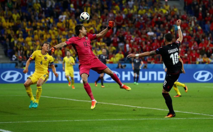 Final de drum pentru selectionata Romaniei la Campionatul European. Tricolorii au pierdut ultimul meci din grupe, scor 0 la 1, cu Albania, si au ratat calificarea in play-off