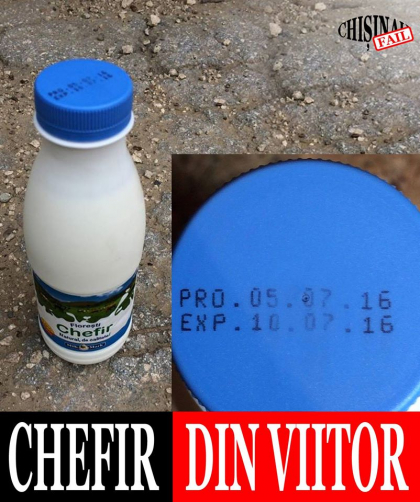 Produse lactate "fabricate in viitor". Ce a descoperit un barbat din capitala pe ambalajul unui produs pe care l-a cumparat