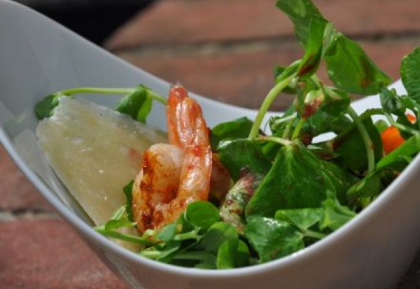Salata de creveti cu parmezan Salata de creveti cu parmezan