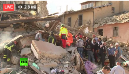 Imagini LIVE din centrul Italiei. Orasul Amatrice, devastat in urma cutremurului puternic - VIDEO Imagini LIVE din centrul Italiei. Orasul Amatrice, devastat in urma cutremurului puternic - VIDEO