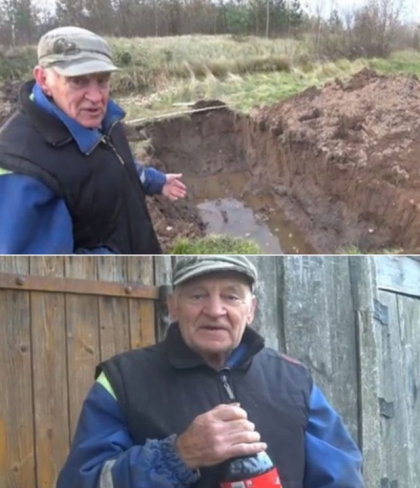 A sapat o groapa imensa in gradina si a turnat 6.000 de sticle de cola. Vei ramane MASCA de ideea geniala a batranului - VIDEO