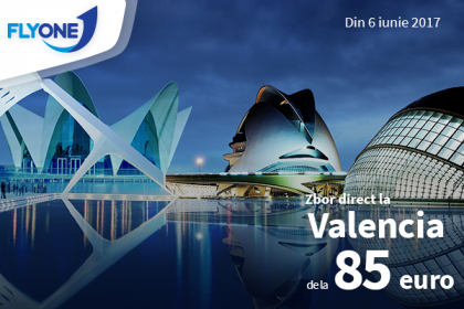 Din vara, Fly One va opera cursa directa Chisinau-Valencia!