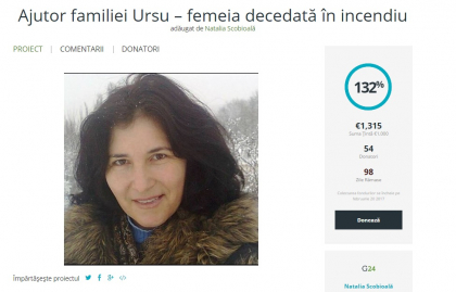 Internautii se mobilizeaza pentru a ajuta familia femeii decedate in incendiul devastator de la Ciocana: A lasat in urma doi copii Internautii se mobilizeaza pentru a ajuta familia femeii decedate in incendiul devastator de la Ciocana: A lasat in urma doi copii
