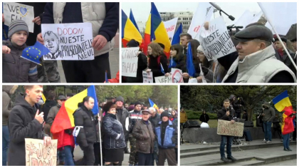  Protest in PMAN: zeci de oamenii contesta rezultatele alegerilor prezidentiale: "in ziua in care va avea loc investirea lui Dodon, sa-i aratam ca el nu este presedinte nostru"