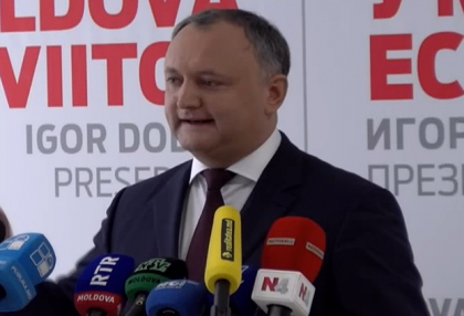 LIVE VIDEO. Presedintele ales, Igor Dodon sustine o conferinta de presa