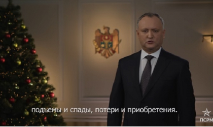Presedintele Republicii Moldova Igor Dodon felicita poporul cu Anul Nou! - VIDEO