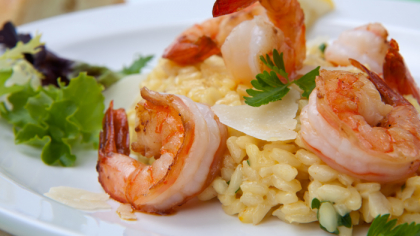 Risotto cu creveti decorticati Risotto cu creveti decorticati