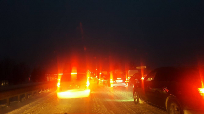 Aglomeratie infernala la intrarea in oras. Se merge bara la bara pe strada Calea Orheiului - FOTO