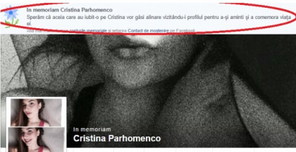 In memoriam Cristina Parhomenco: "Speram ca acei care au iubit-o pe Cristina vor gasi alinarea vizitandu-i profilul". Facebook vine cu o noua schimbare: Ce se intampla cu contul tau daca nu mai esti in viata - FOTO